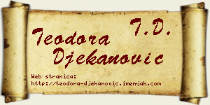 Teodora Đekanović vizit kartica